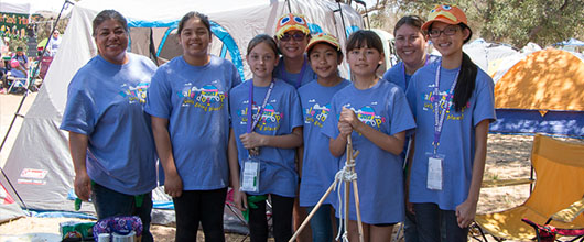 Girl Scouts camping near Santa Barbara