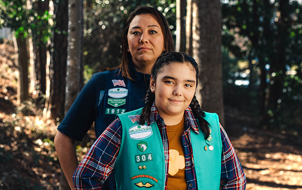 adult volunteer in vest adult volunteer in vest